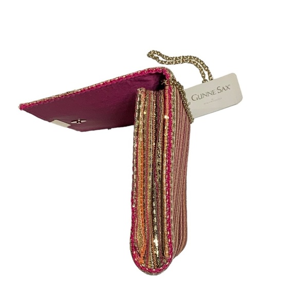 Gunne Sax Clutch Jessica McClintock Convertible Nora Shoulder Bag Multi Pink - Picture 9 of 16